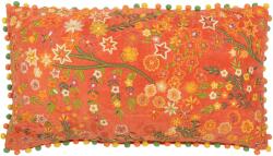 J-line Narancssárga bársonypárna J-line Florry 65 x 35 cm (J-41605)