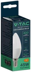 V-TAC C37 6.5W E14 természetes fehér LED gyertya égő - SKU 211121 (211121)