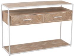 J-line Fa fésülködőasztal J-line Zigtem 120 x 40 cm fehér szerkezettel (J-25011)