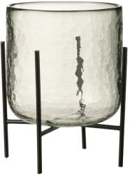 J-line Horay L füstszürke üveg gyertyatartó (J-31988)