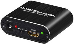 HOPE R Convertor ARC HDMI la HDMI 4K Audio Splitter cu Optical Toslink SPDIF si 3.5mm Audio Stereo, negru, HOPE R (CAHDHDSPDHP)