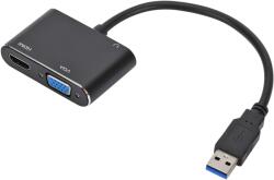 HOPE R Cablu convertor USB 3.0 pentru monitoare cu HDMI si VGA, HOPE R (CU30HDVGAHPR)