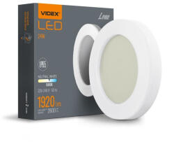Videx Lena 24 W-os 320x320mm kör alakú fehér mennyezeti lámpa IP65-ös védettségű (4586)