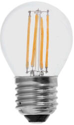 V-TAC Átlátszó LED izzó filament COG E27 G45 4W 3000K kisgömb - 214306