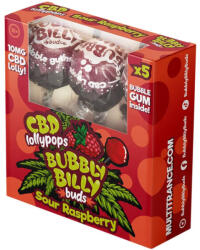 Bubbly Billy Buds 10mg CBD Lollipops - Sour Raspberry Gift Box