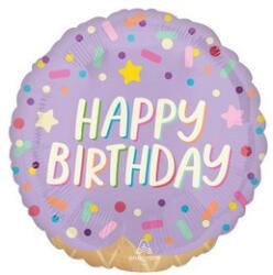anagram Szülinapi lufi 17" 43cm Happy Birthday! (LUFI741444)