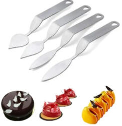  Fém csokoládé levéldísz készítő spatula 4 db-os