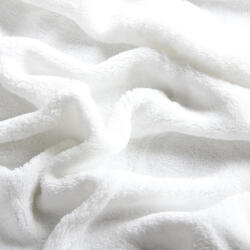decoDoma Cearceaf cu elastic din micropluş alb 90 x 200 cm