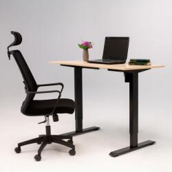 DAB Birou reglaj electric IntelliFlex 2 motoare, controler digital cu memorie, sistem anticoliziune, cadru negru, blat crem 140x70 cm, nou (DPC 3713536985)