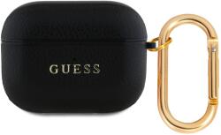 Guess husă PU Grained Classic Logo pentru AirPods 3 neagră (GUA3PGUGMK)