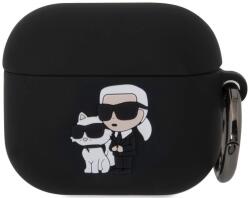Karl Lagerfeld Husă din silicon Karl Lagerfeld 3D logo NFT Karl and Choupette pentru AirPods 3 negru (KLA3RUNKC)