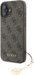GUESS 4G Charm husă pentru iPhone 16 Plus ton pe ton maro (GUHCP16MGF4GCW)