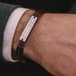 Evana Cord-Brățară Personalizată Evana cu Plăcuță din Argint (AGSNUR01)
