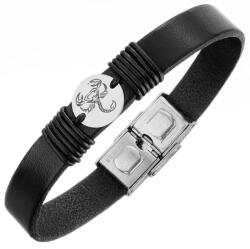 Evana Round Cord- Brațară Zodiac din Piele si Argint 925 (ROUNDCORDAg01)