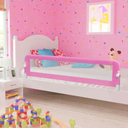 vidaXL Balustradă de protecție pat copii 180x42 cm roz (10171)