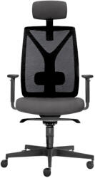 LD Seating Irodai szék LEAF 503-SY fekete-szürke fejtámlával
