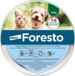 Foresto Zgarda antiparazitara caini si pisici sub 8 kg 38 cm