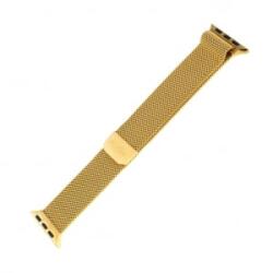 FIXED Mesh Apple Watch 42/44/45/46/49mm rozsdamentes acél óraszíj aranyszínű (FIXMEST-434-GD) (FIXMEST-434-GD)