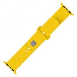 FIXED Sporty Apple Watch 38/40/41mm szilikon szíj szett sárga (FIXSST2-436-YL)