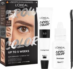 L'Oréal L'ORÉAL PARIS Brow Color 5.0 Brunette szemöldökfesték, félig tartós, 1 db