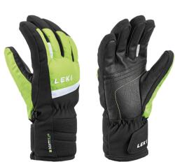 Leki Max Junior gyerek síkesztyű, black-lime-white 5