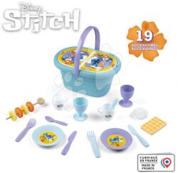 Smoby Coș cu set de prânz și pahare Stitch Picnic Basket Smoby cu 19 accesorii (SM312510) Bucatarie copii