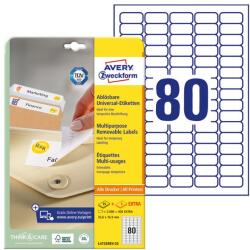 AVERY L4732REV-25 35, 6x16, 9mm visszaszedhető 2400db-os etikett (L4732REV-25)