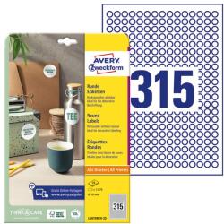 AVERY Etikett AVERY L6019REV-25 10mm kör univerzális (L6019REV-25) - pcx