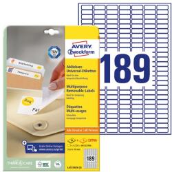 AVERY L4731REV-25 25, 4x10mm visszaszedhető 5670db-os etikett (L4731REV-25) - pcx