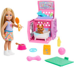 Mattel Barbie, Chelsea Puppie Carrier, set cu papusa si accesorii Papusa Barbie