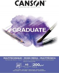 Canson Pad Graduate Mixed Media Vázlatfüzet A5 200 g White (C400110376)