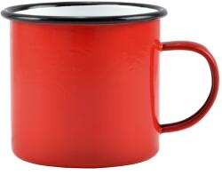 Perfect Home Zománcozott bögre 8 cm, 360 ml piros-fehér (10384)