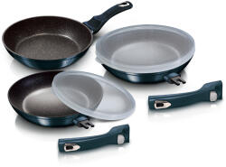 Berlinger Haus 5-részes serpenyő készlet márvány bevonattal és lecsatolható fogantyúval METALLIC LINE AQUAMARINE EDITION