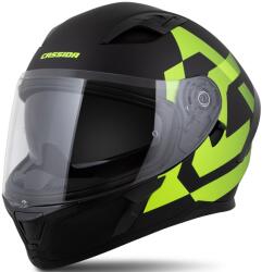 Cassida Orbit Grind zárt motoros bukósisak matt fekete-fluo sárga