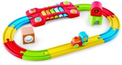 Hape Jucarie din lemn - Sina de tren senzoriala (14 piese) (E3822A) Trenulet