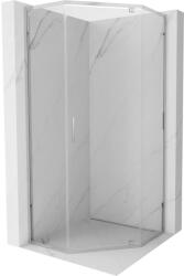 Mexen Exo, ötszögletű zuhanykabin csuklós ajtóval 90 x 90 cm, 6 mm átlátszó üveg, króm profil, 812-090-090-01-00 (812-090-090-01-00)