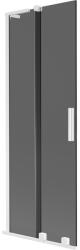 Mexen Velar L, 2 szárnyas eltolható kádparaván 70 x 150 cm, 8mm szürke üveg, fehér matt, 896-070-003-41-20 (896-070-003-41-20)