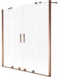 Mexen Velar Duo, 2 szárnyas eltolható kádparaván 150 x 150 cm, 8 mm-es matt üveg, rózsaszín arany, 896-150-000-32-60 (896-150-000-32-60)