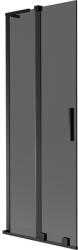 Mexen Velar L, 2 szárnyas eltolható kádparaván 70 x 150 cm, 8mm szürke üveg, fekete matt, 896-070-003-41-70 (896-070-003-41-70)