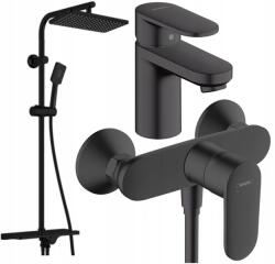 Hansgrohe mosdó csaptelep oszlop (Vernis Blend czarna 71640670 + SQUA)