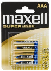 Maxell Mikroceruza elem AAA LR03 Super Alkaline 1, 5V 4 db - MAXELL 18731 (18731)