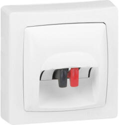 Legrand 086039 Oteo Hi-Fi hangszóró csatlakozóaljzat , csíptetős, 2 db szorítós csatlakozóval, gyors bekötéssel, fehér RAL 9010 ( Legrand 086039 ) (086039)
