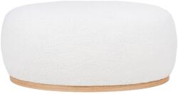 Nordic Living Fehér bouclé puff Belfort 54, 5 x 88, 5 cm (1501222)