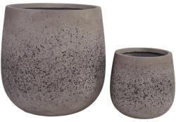 Nordic Living Két szürke Sutton kerti cserep készlet Ø 30/50 cm (9001157)
