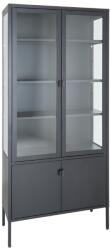 Nordic Living Fekete fém vitrin Bristana 180 x 80 cm (3001057)