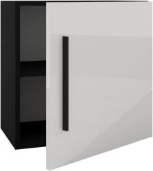 haaus Cub Kos, O Usa, Negru/Alb Lucios, MDF, 50 x 30 x 50 cm (914318)