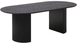 Nordic Living Sötétbarna étkezőasztal Benovia 210 x 100 cm fa dekorral (2601010)