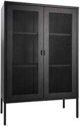 Nordic Living Fekete fém vitrin Merrisa 120 x 80 cm (3001080)