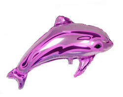 Mezőfi Team Kft Fólia lufi, nagyforma, delfin, világos rózsaszín, 80*55 cm, csomagolt