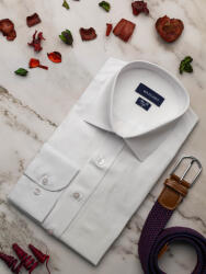 Elite Fashion Fehér ing anyagában mintás - xxl